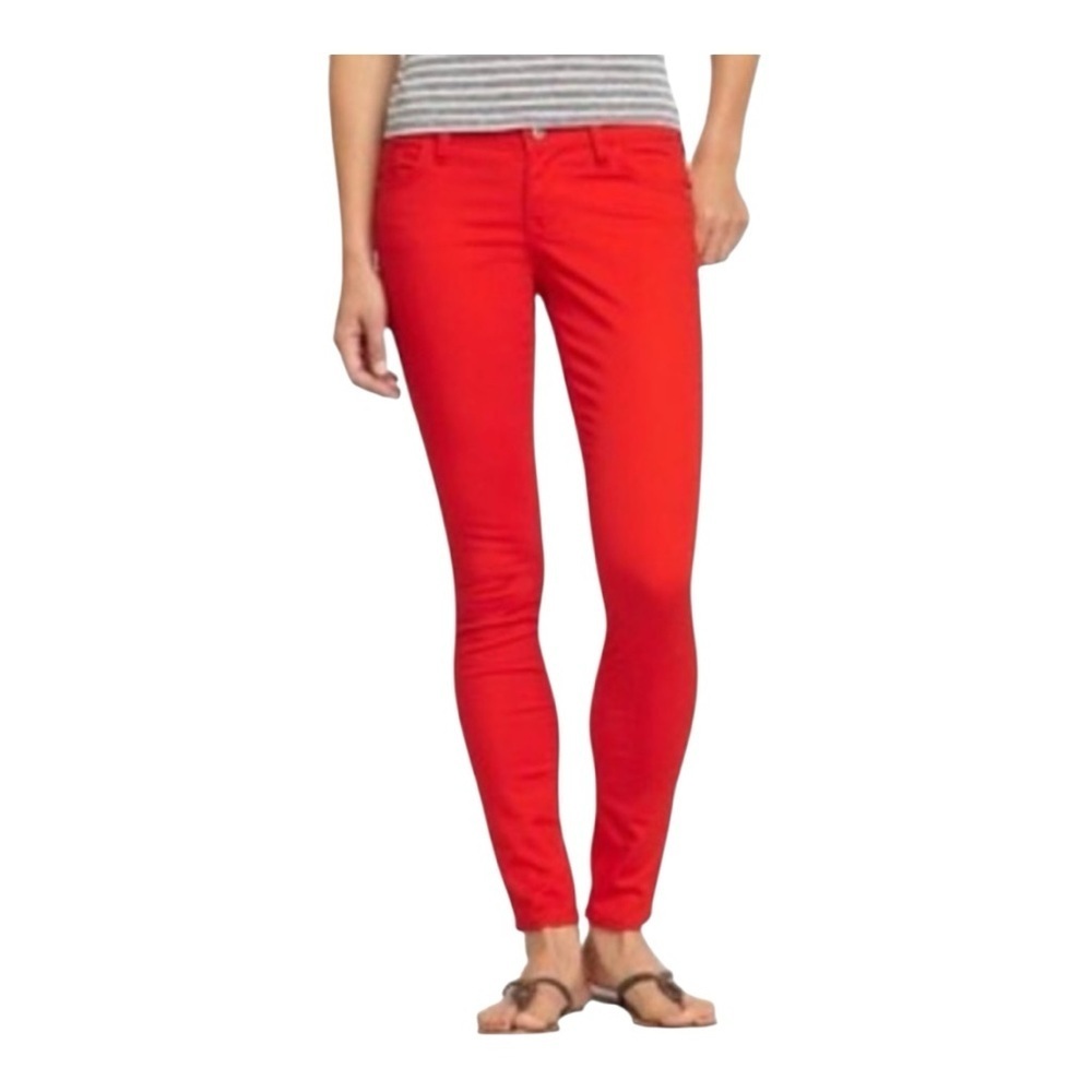 ❤️3/$15 NWOT Old Navy Rock Star Coral Skinny Jeans 2P - Picture 3 of 7